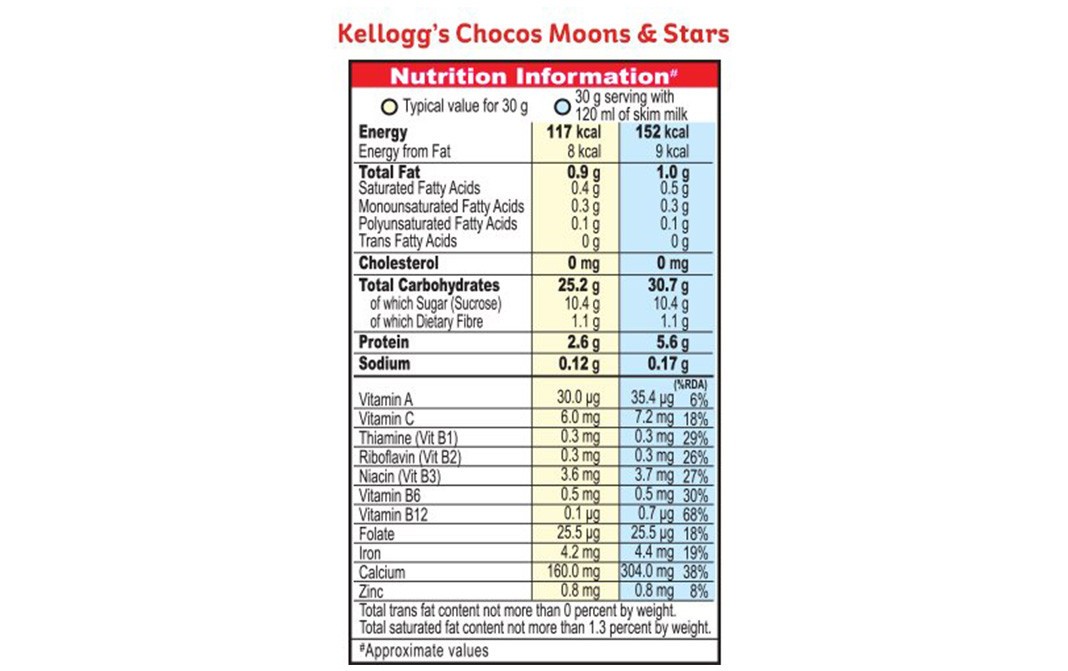 Kellogg's Chocos Moons & Stars    Box  350 grams